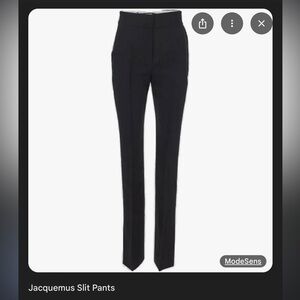 Jacquemus Black Slit Pants Le Raphia